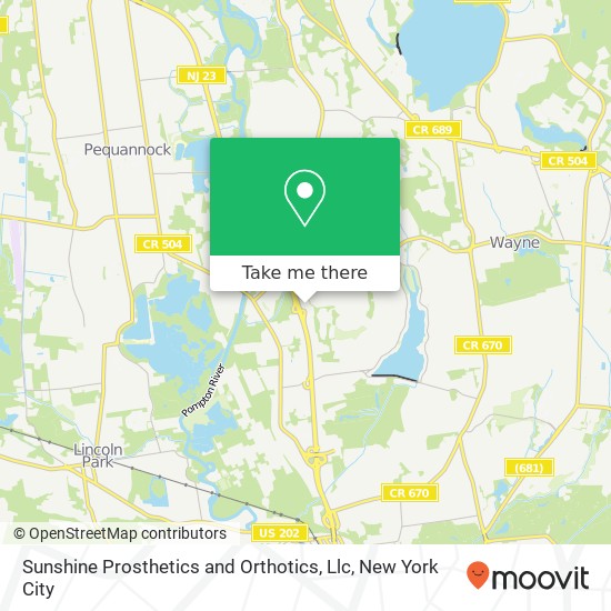 Mapa de Sunshine Prosthetics and Orthotics, Llc