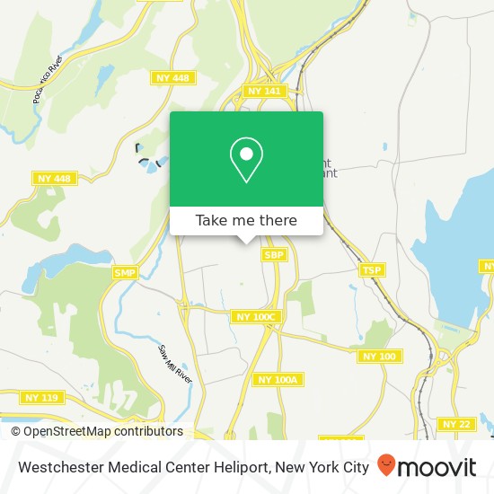 Westchester Medical Center Heliport map