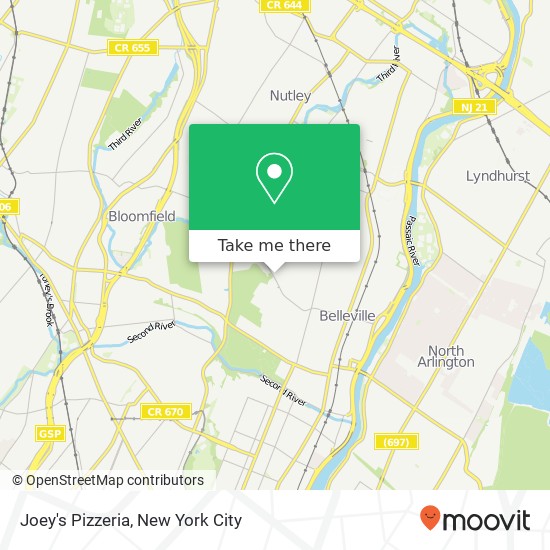 Mapa de Joey's Pizzeria