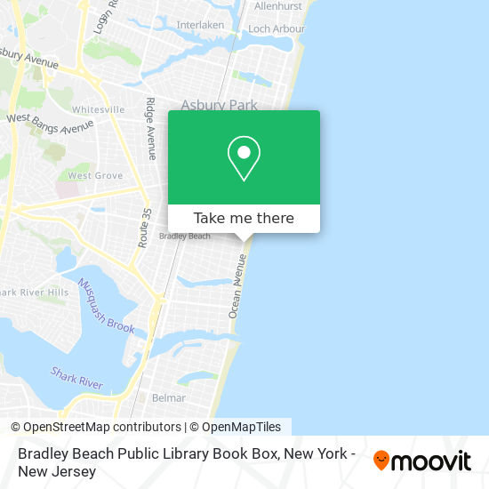 Bradley Beach Public Library Book Box map