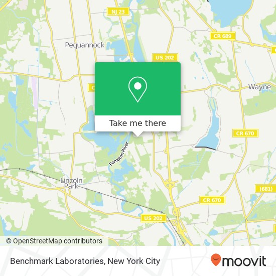 Benchmark Laboratories map