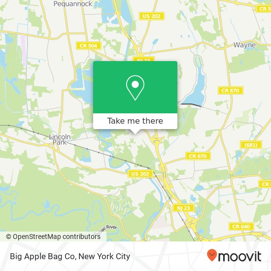 Big Apple Bag Co map