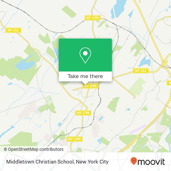 Middletown Christian School map