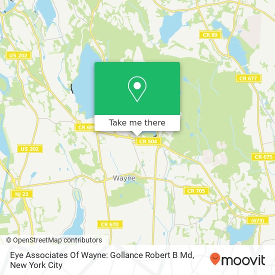 Eye Associates Of Wayne: Gollance Robert B Md map