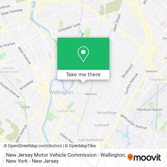 New Jersey Motor Vehicle Commission - Wallington map