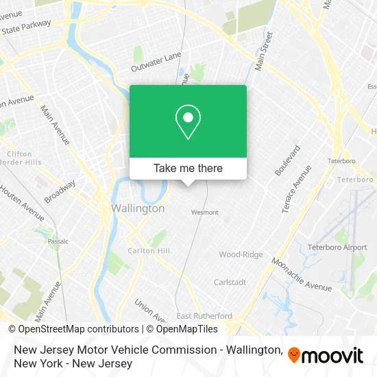 New Jersey Motor Vehicle Commission - Wallington map