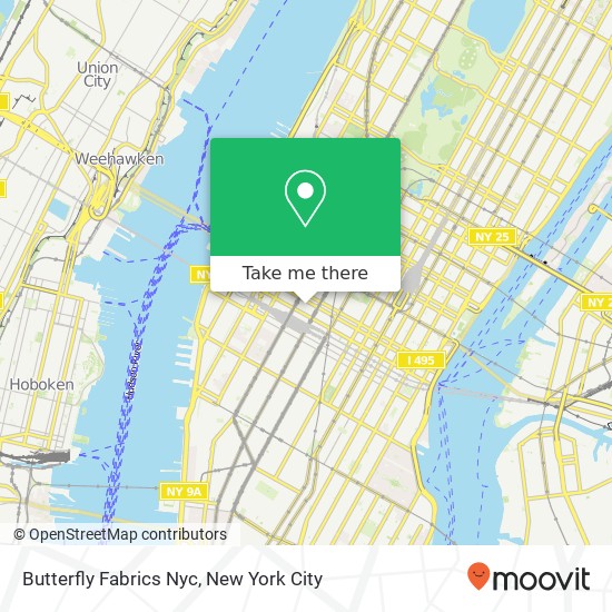 Butterfly Fabrics Nyc map