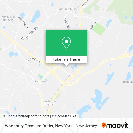 How to get to Woodbury Premium Outlet in New York - New Jersey by Bus,  Subway or Train?