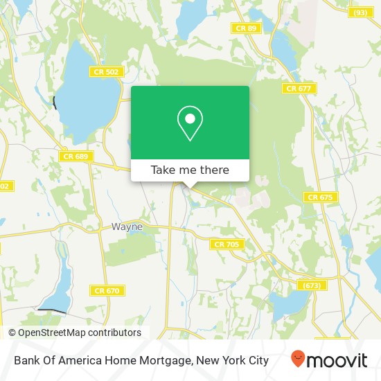 Bank Of America Home Mortgage map