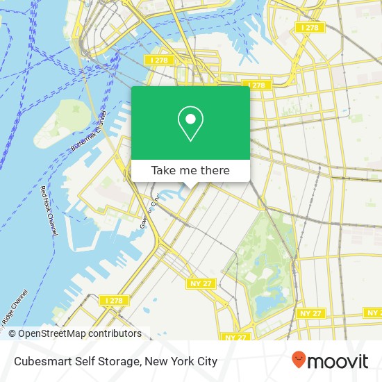 Mapa de Cubesmart Self Storage