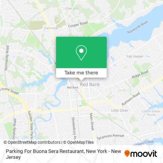 Mapa de Parking For Buona Sera Restaurant
