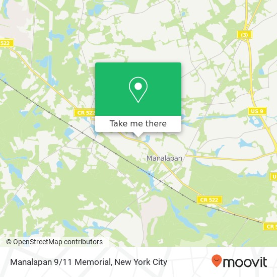 Manalapan 9/11 Memorial map