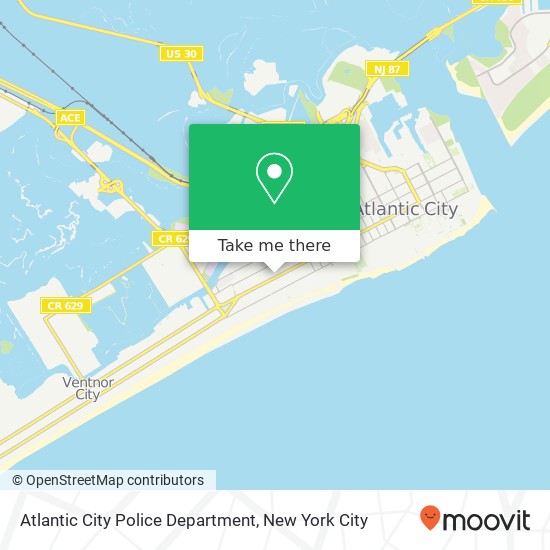Atlantic City Police Department map
