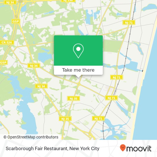 Mapa de Scarborough Fair Restaurant