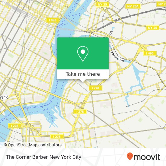 The Corner Barber map