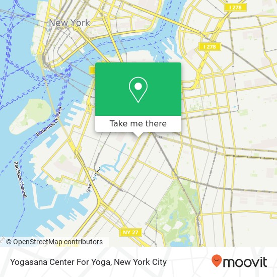 Mapa de Yogasana Center For Yoga
