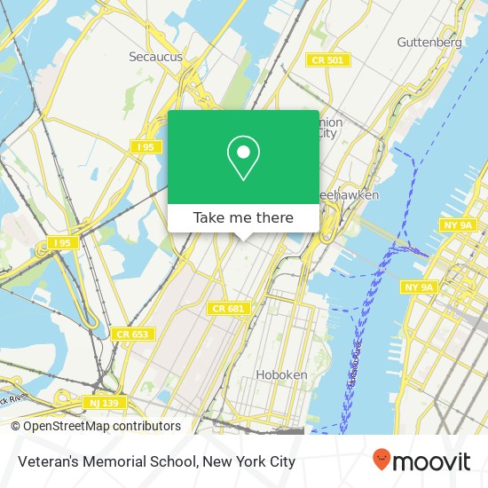 Veteran's Memorial School map