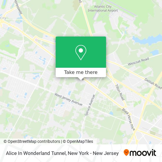 Mapa de Alice In Wonderland Tunnel