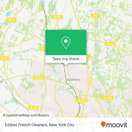 Eddies French Cleaners map