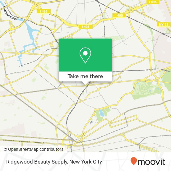 Ridgewood Beauty Supply map