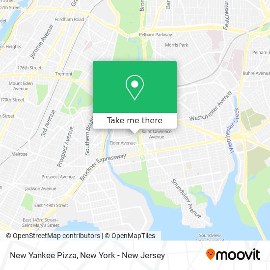 New Yankee Pizza map