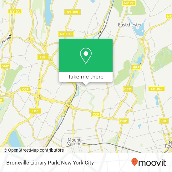 Bronxville Library Park map