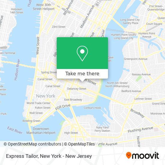 Express Tailor map