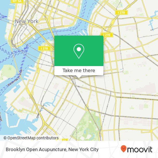 Mapa de Brooklyn Open Acupuncture