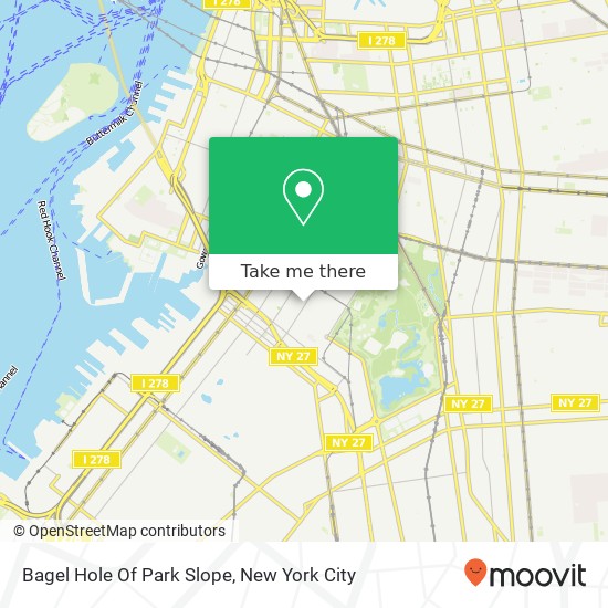 Bagel Hole Of Park Slope map