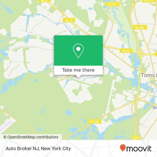 Auto Broker NJ map