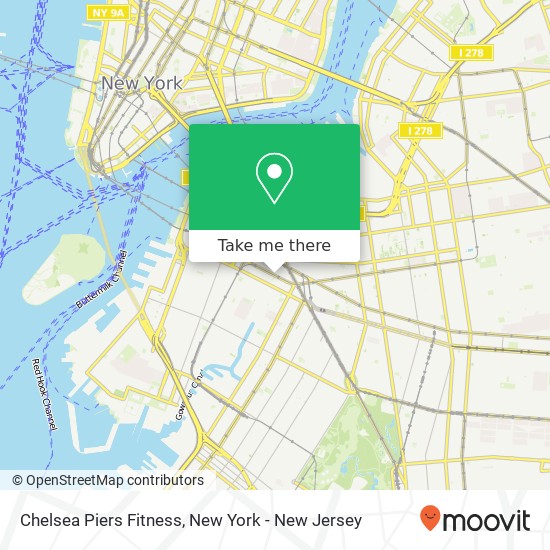 Mapa de Chelsea Piers Fitness