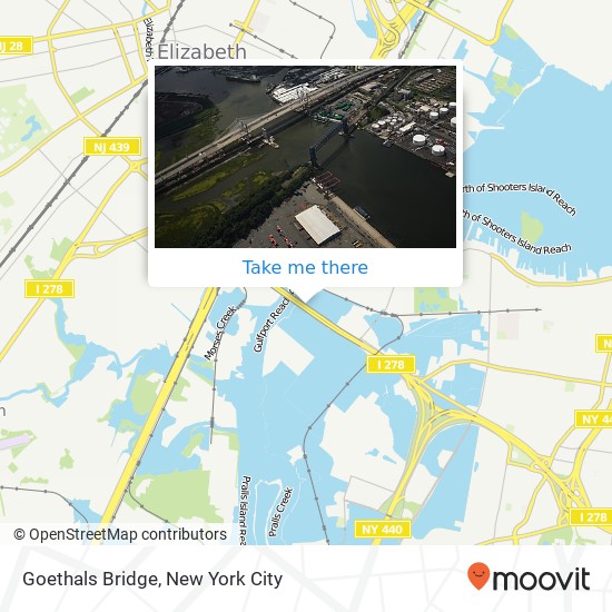 Goethals Bridge map