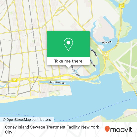 Mapa de Coney Island Sewage Treatment Facility