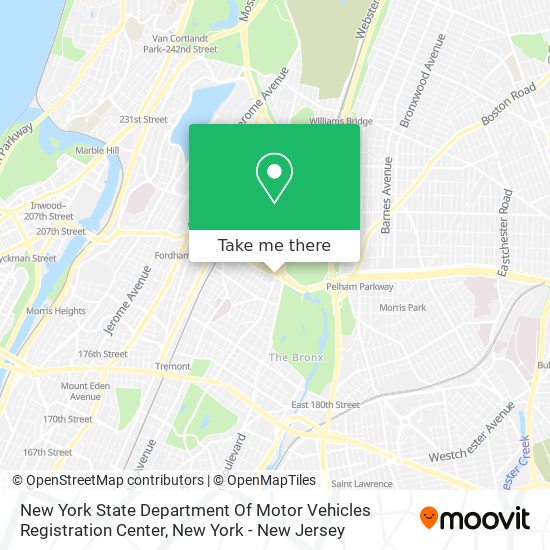 Mapa de New York State Department Of Motor Vehicles Registration Center