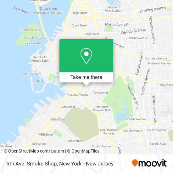 5th Ave. Smoke Shop map