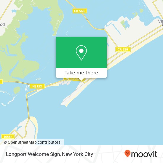 Longport Welcome Sign map