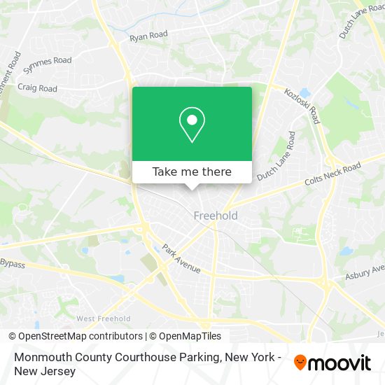 Mapa de Monmouth County Courthouse Parking