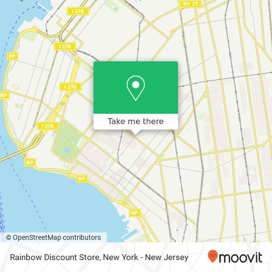 Mapa de Rainbow Discount Store