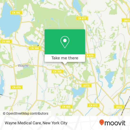 Wayne Medical Care map