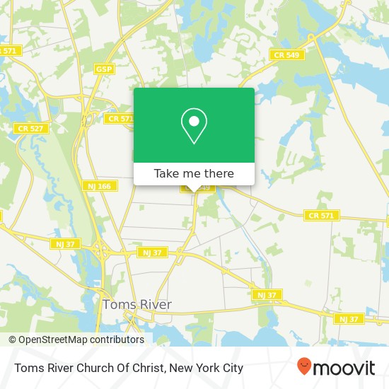 Toms River Church Of Christ map