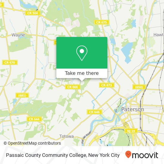 Mapa de Passaic County Community College