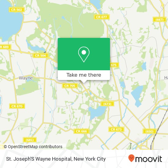 St. Joseph’S Wayne Hospital map