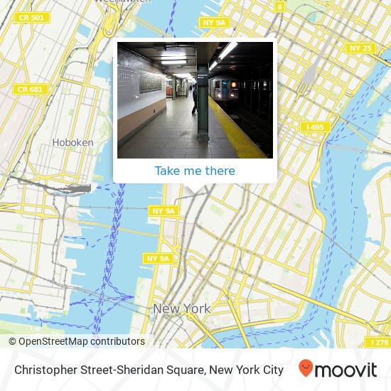 Christopher Street-Sheridan Square map