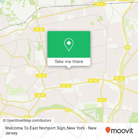 Mapa de Welcome To East Nortport Sign