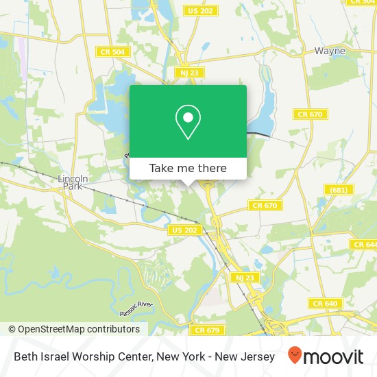 Beth Israel Worship Center map