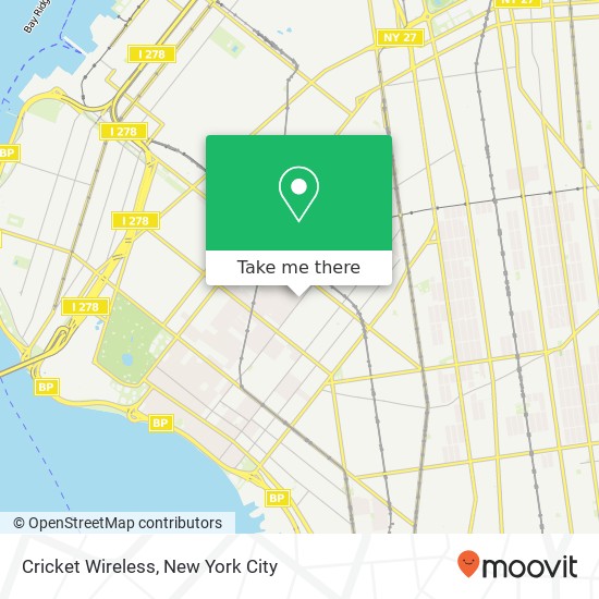 Mapa de Cricket Wireless