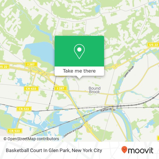 Basketball Court In Glen Park map
