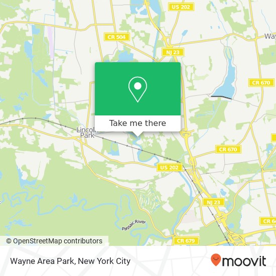 Wayne Area Park map
