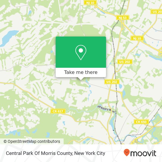 Mapa de Central Park Of Morris County