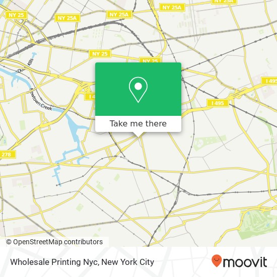 Mapa de Wholesale Printing Nyc